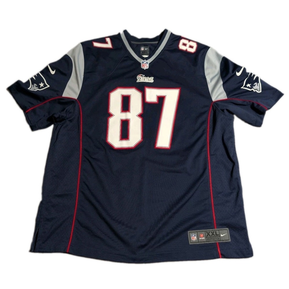 Nike New England Patriots Rob Gronkowski #87 NFL On-Field Jersey Men's XXL Navy
